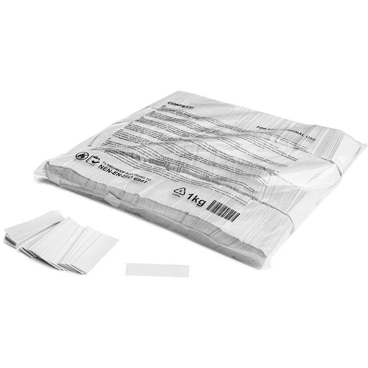 Slowfall confetti rect 55 x 17 mm - White