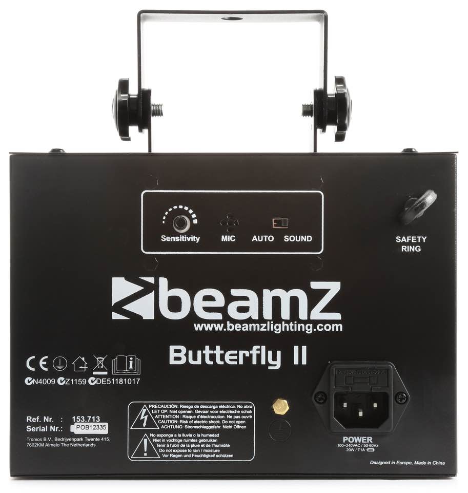 BEAMZ LED 24 BUTTERFLY II 6X3W RGBAWP IR